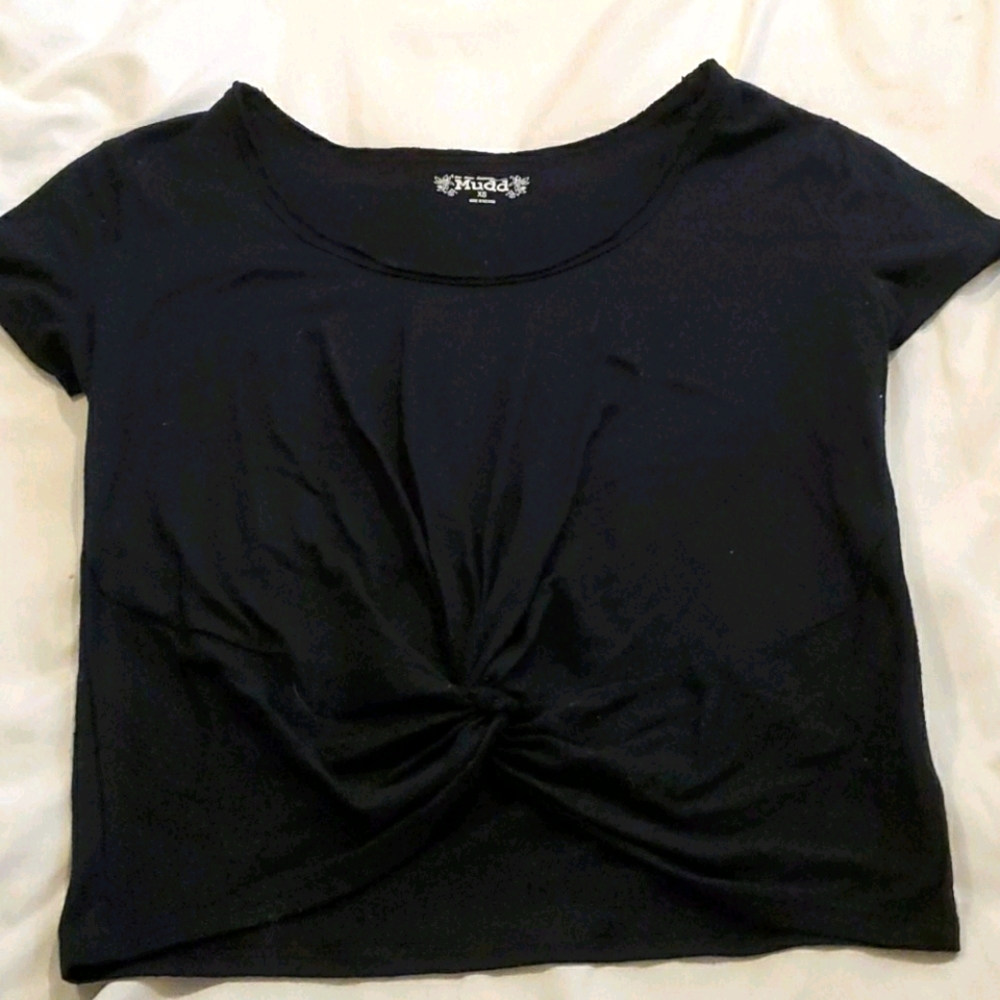 Black Top With Tie